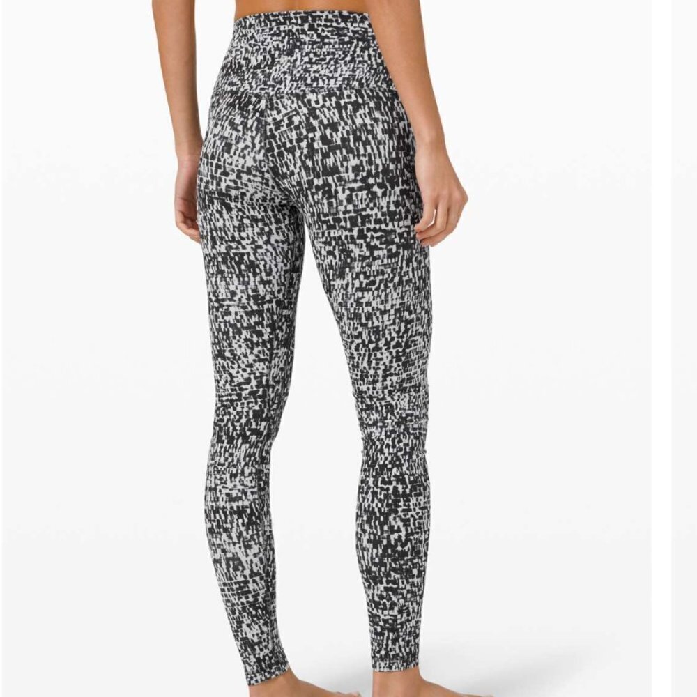 Lululemon Align Pant‎ 28" Urban Block Ice Grey Black size 2